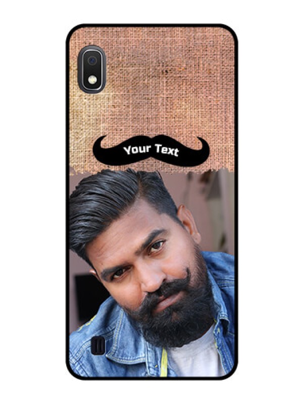 Custom Galaxy A10 Personalized Glass Phone Case - with Texture Design