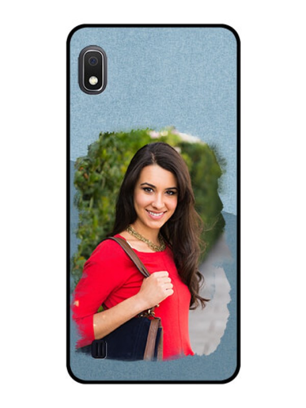 Custom Galaxy A10 Custom Glass Mobile Case - Grunge Line Art Design