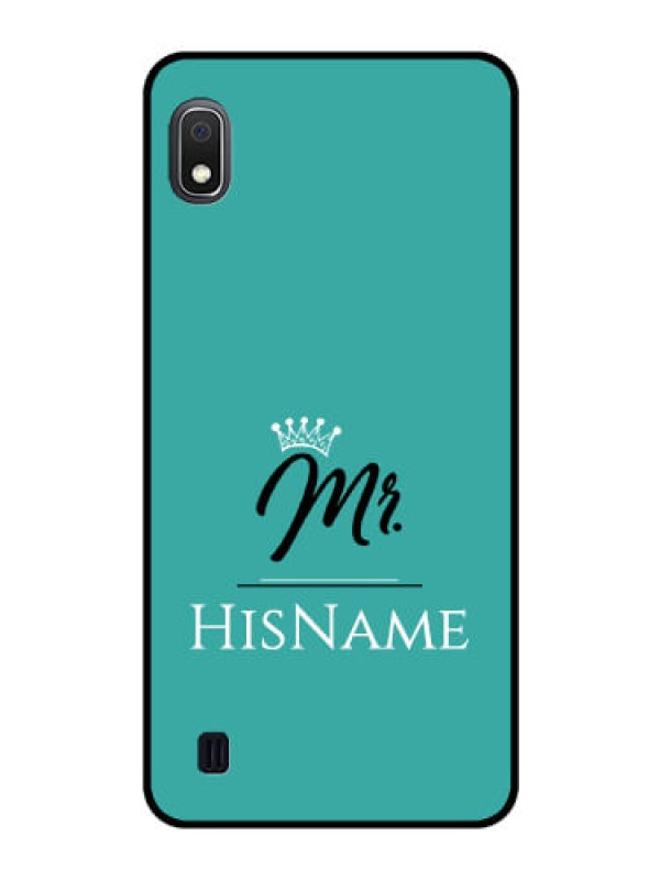 Custom Galaxy A10 Custom Glass Phone Case Mr with Name