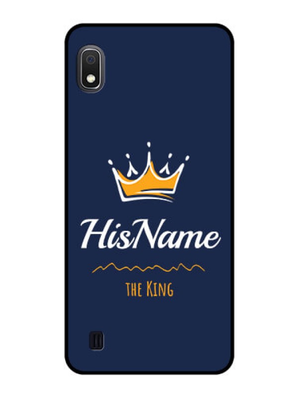 Custom Galaxy A10 Glass Phone Case King with Name