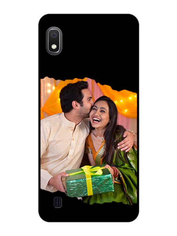 Custom Galaxy A10 Custom Glass Phone Case - Tear-off Design
