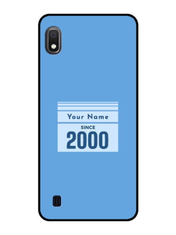 Custom Galaxy A10 Custom Glass Mobile Case - Custom Year of birth Design
