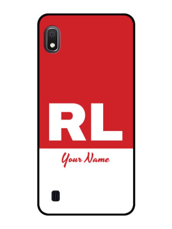 Custom Galaxy A10 Personalized Glass Phone Case - dual tone custom text Design