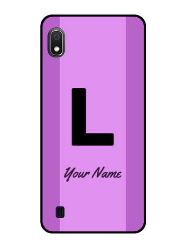 Custom Galaxy A10 Custom Glass Phone Case - Tricolor custom text Design