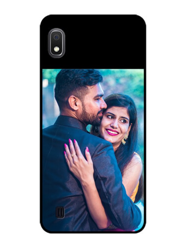 Custom Galaxy A10 Custom Glass Phone Case - Upload Full Picture With Custom Color Design