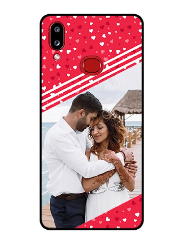 Custom Galaxy A10s Custom Glass Mobile Case - Valentines Gift Design