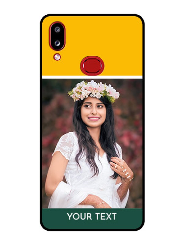 Custom Galaxy A10s Photo Printing on Glass Case - Love You Design