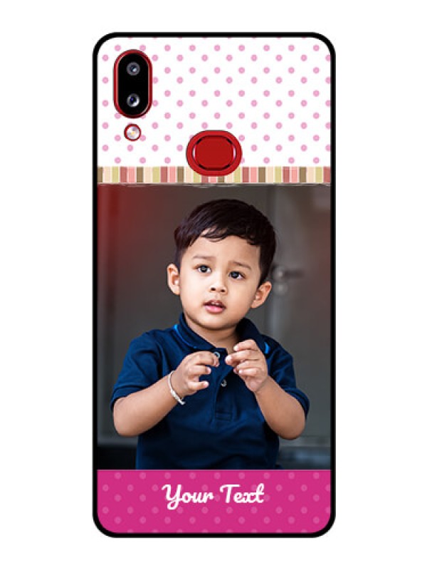 Custom Galaxy A10s Photo Printing on Glass Case - Cute Girls Cover Design