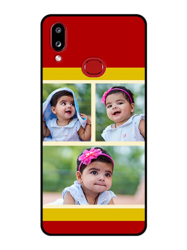 Custom Galaxy A10s Custom Glass Mobile Case - Multiple Pic Upload Design