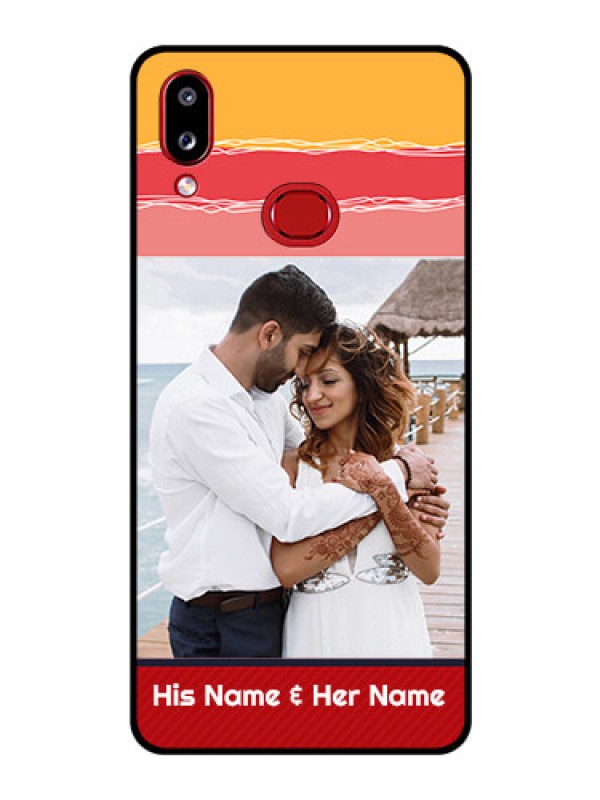 Custom Galaxy A10s Custom Glass Mobile Case - Colorful Case Design