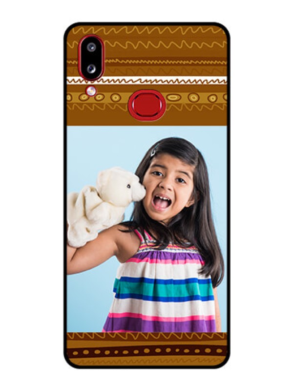 Custom Galaxy A10s Custom Glass Phone Case - Friends Picture Upload Design 