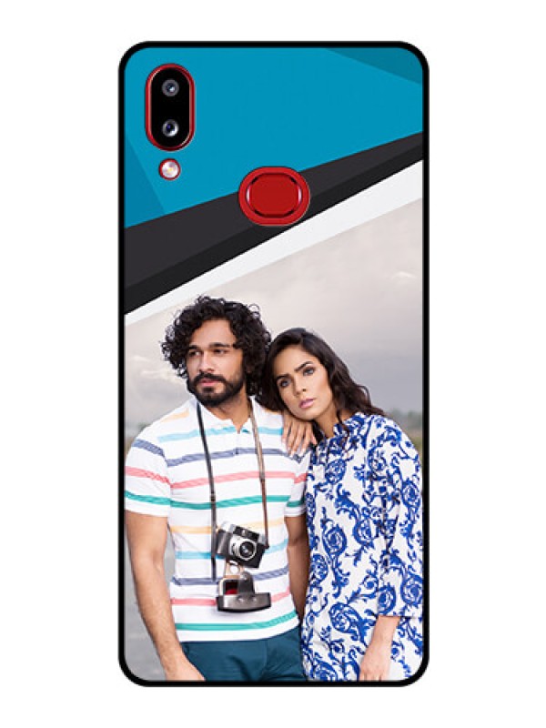 Custom Galaxy A10s Photo Printing on Glass Case - Simple Pattern Photo Upload Design