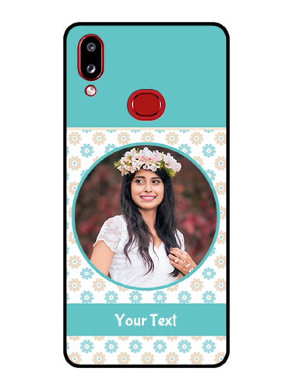 Custom Galaxy A10s Custom Glass Mobile Case - Beautiful Flowers Design