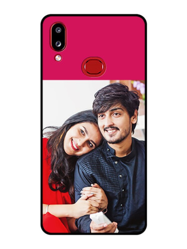 Custom Galaxy A10s Custom Glass Mobile Case - Anniversary Cover Design