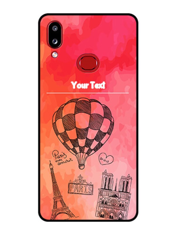 Custom Galaxy A10s Custom Glass Phone Case - Paris Theme Design