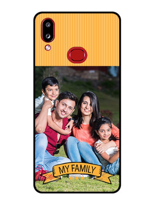 Custom Galaxy A10s Custom Glass Phone Case - My Family Design