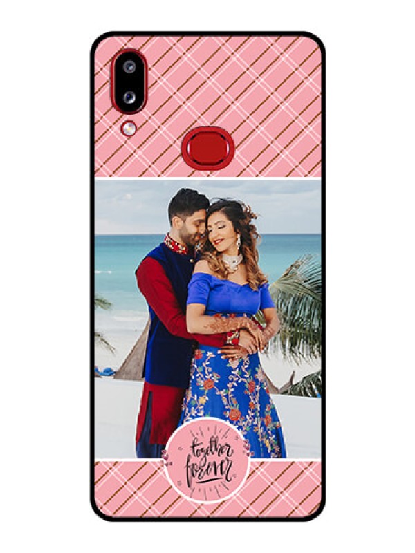 Custom Galaxy A10s Personalized Glass Phone Case - Together Forever Design