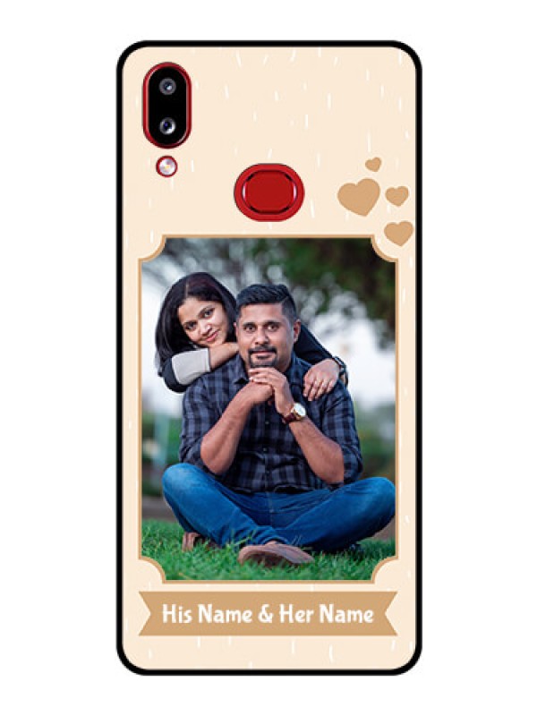Custom Galaxy A10s Custom Glass Phone Case - with confetti love design 