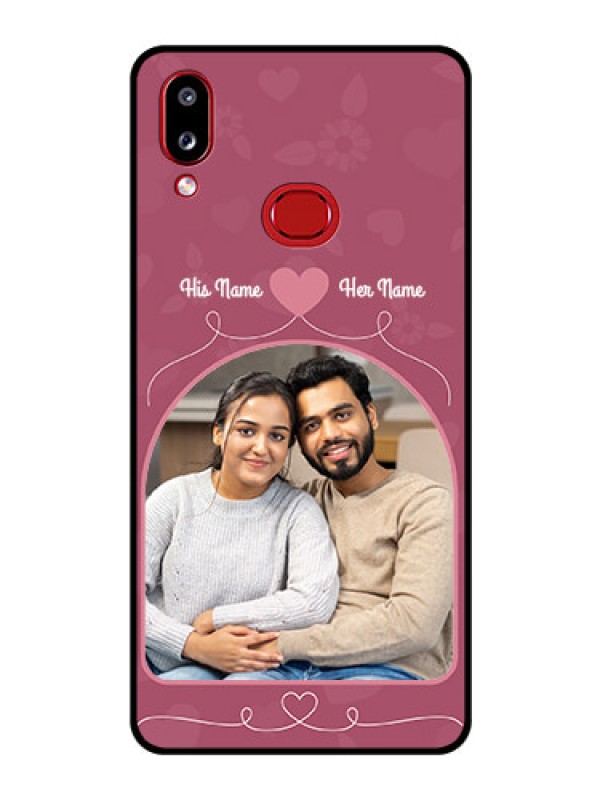 Custom Galaxy A10s Photo Printing on Glass Case - Love Floral Design