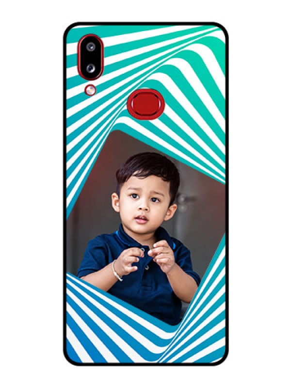 Custom Galaxy A10s Personalized Glass Phone Case - Abstract Spiral Design