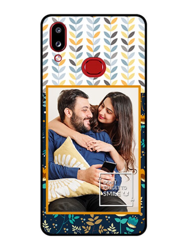 Custom Galaxy A10s Custom Glass Mobile Case - Pattern Design
