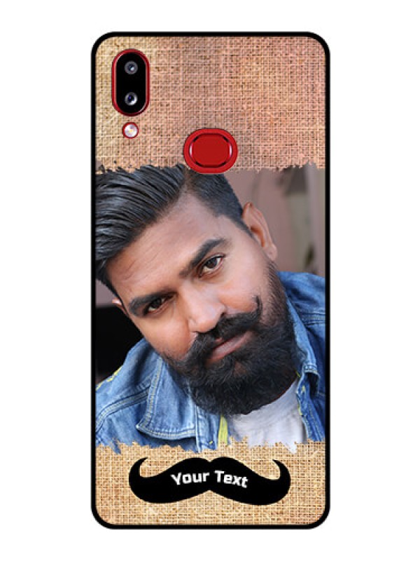 Custom Galaxy A10s Personalized Glass Phone Case - with Texture Design