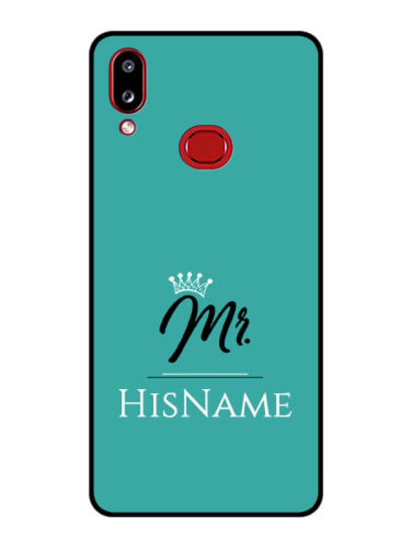 Custom Galaxy A10s Custom Glass Phone Case Mr with Name
