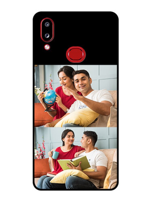 Custom Galaxy A10s 2 Images on Glass Phone Cover