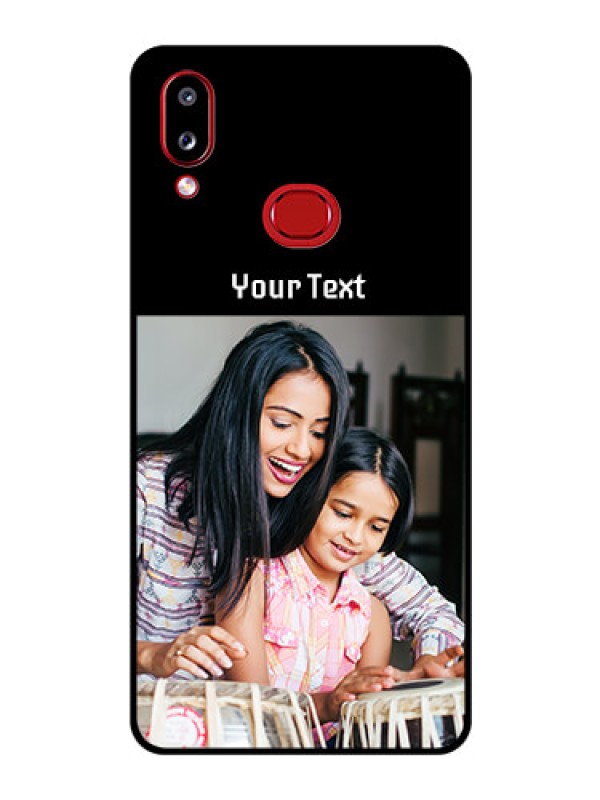 Custom Galaxy A10s Photo with Name on Glass Phone Case