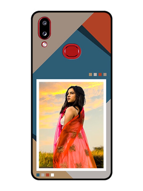 Custom Galaxy A10s Personalized Glass Phone Case - Retro color pallet Design