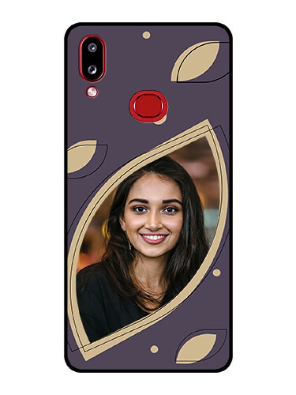 Custom Galaxy A10s Custom Glass Mobile Case - Falling Leaf Design