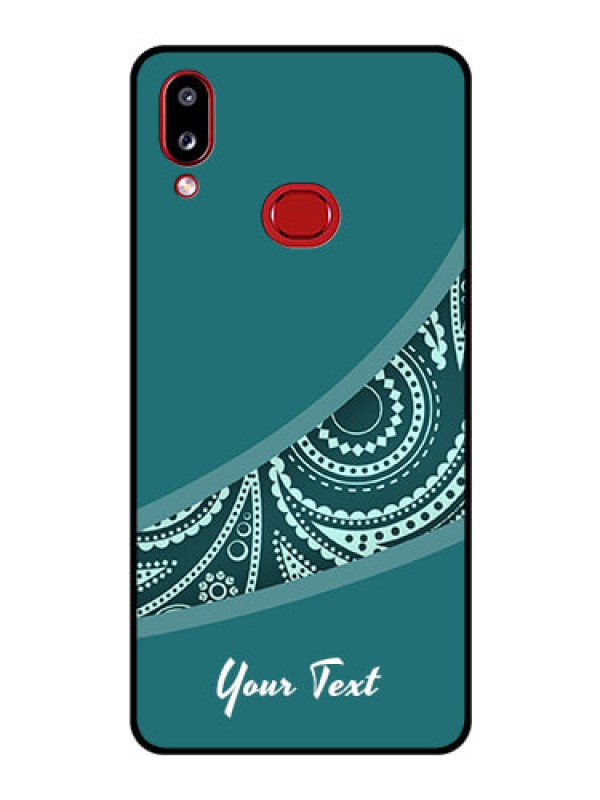 Custom Galaxy A10s Photo Printing on Glass Case - semi visible floral Design