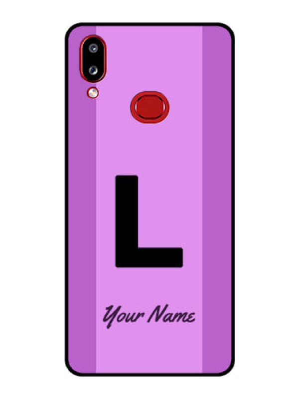Custom Galaxy A10s Custom Glass Phone Case - Tricolor custom text Design