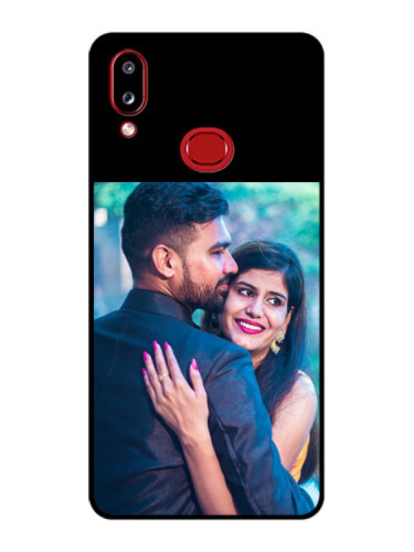 Custom Galaxy A10S Custom Glass Phone Case - Upload Full Picture With Custom Color Design