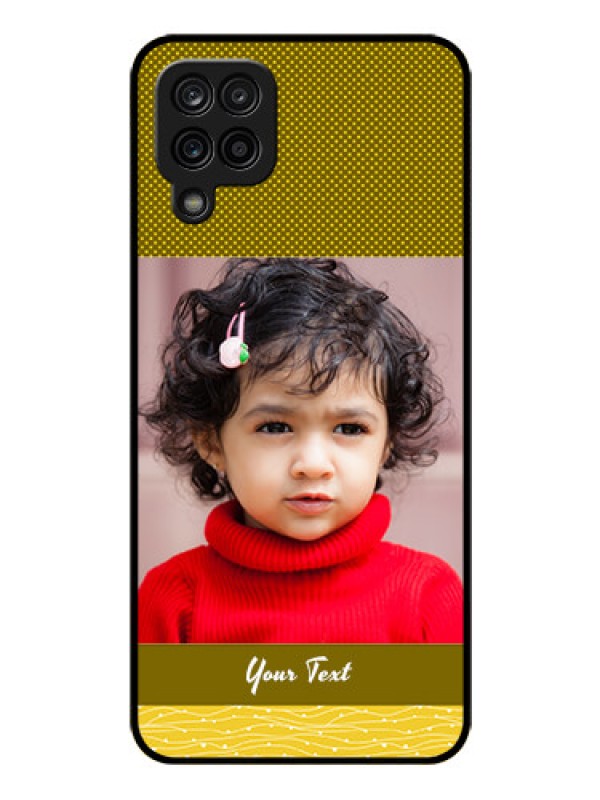 Custom Galaxy A12 Custom Glass Phone Case - Simple Green Color Design