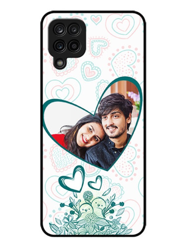 Custom Galaxy A12 Photo Printing on Glass Case - Premium Couple Design
