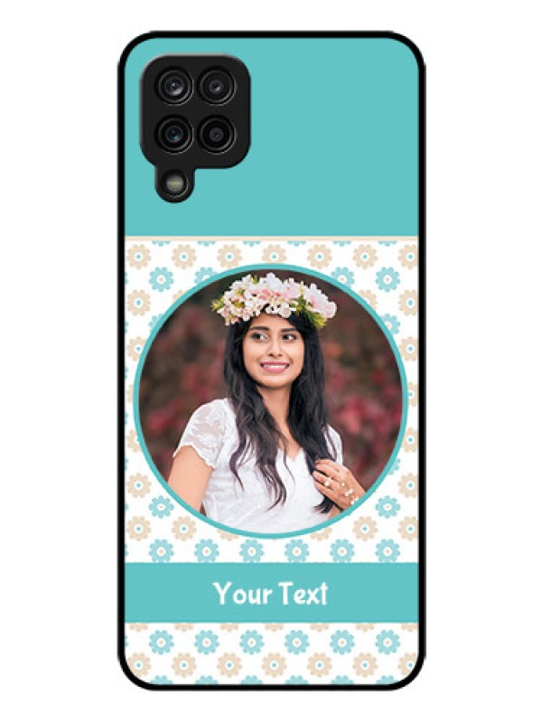 Custom Galaxy A12 Custom Glass Mobile Case - Beautiful Flowers Design