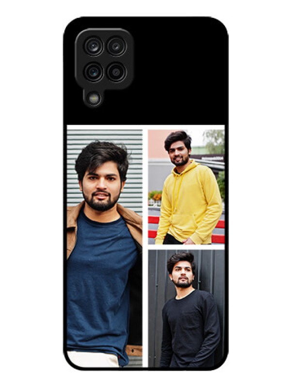 Custom Galaxy A12 Photo Printing on Glass Case - Upload Multiple Picture Design