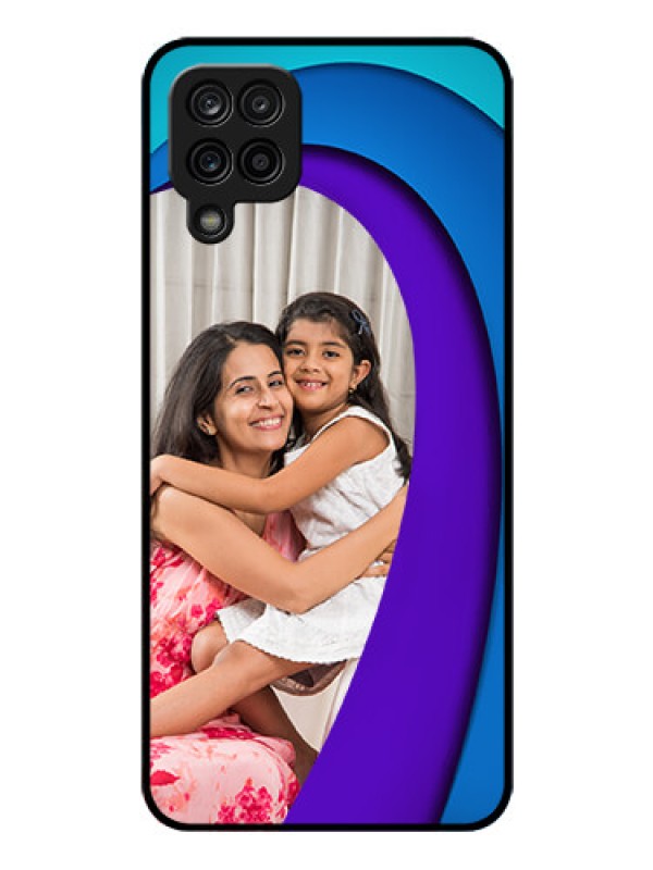 Custom Galaxy A12 Photo Printing on Glass Case - Simple Pattern Design