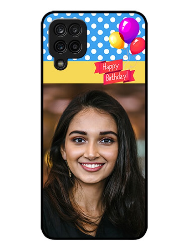 Custom Galaxy A12 Custom Glass Mobile Case - Happy Birthday Design