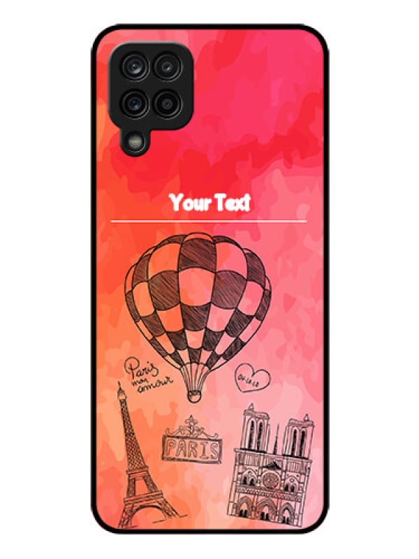 Custom Galaxy A12 Custom Glass Phone Case - Paris Theme Design