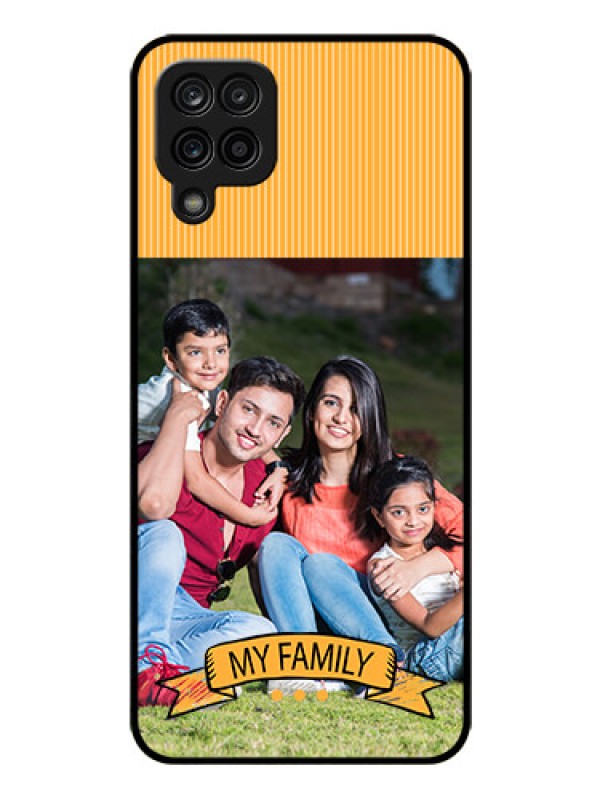 Custom Galaxy A12 Custom Glass Phone Case - My Family Design