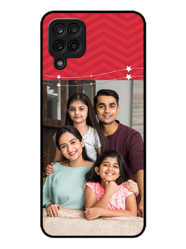 Custom Galaxy A12 Personalized Glass Phone Case - Happy Family Design