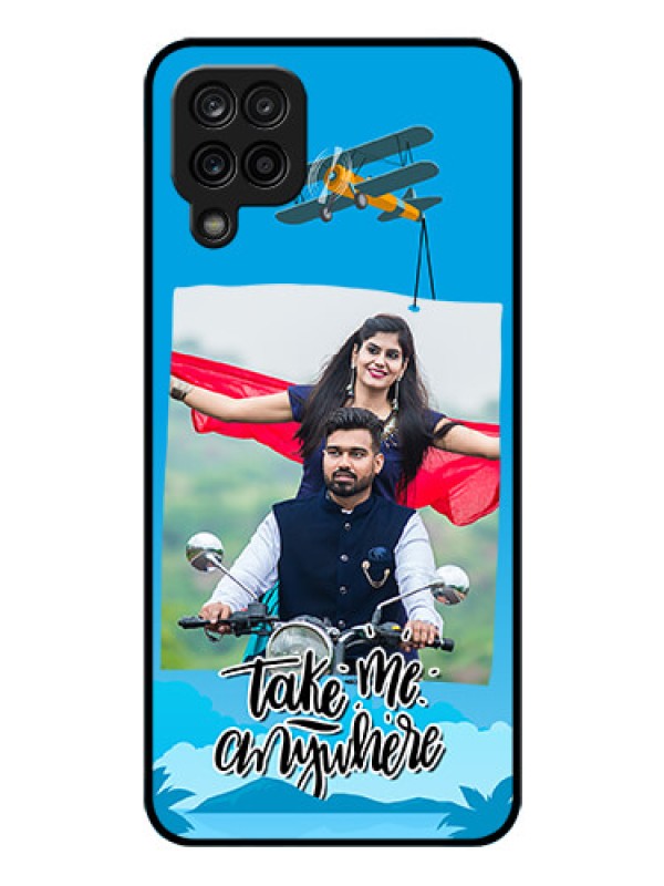 Custom Galaxy A12 Custom Glass Mobile Case - Traveller Design 