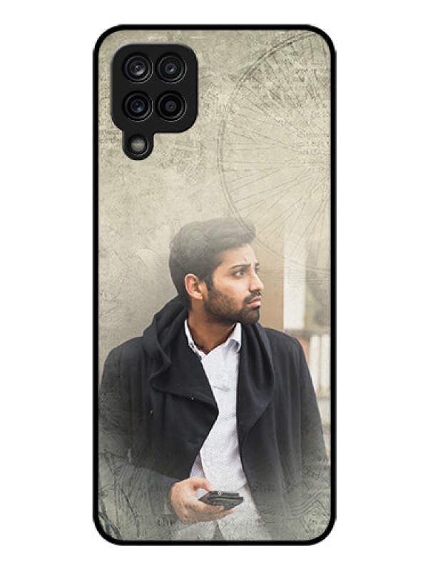 Custom Galaxy A12 Custom Glass Phone Case - with vintage design