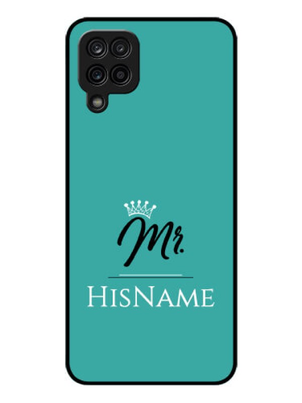 Custom Galaxy A12 Custom Glass Phone Case Mr with Name