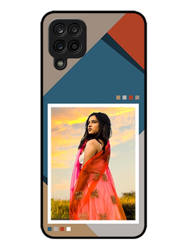 Custom Galaxy A12 Personalized Glass Phone Case - Retro color pallet Design