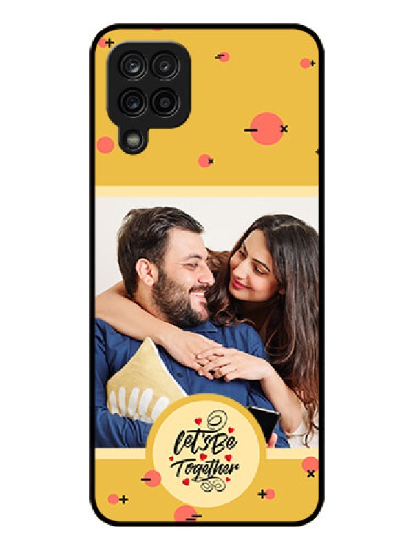 Custom Galaxy A12 Photo Printing on Glass Case - Lets be Together Design