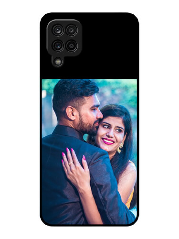 Custom Galaxy A12 Custom Glass Phone Case - Upload Full Picture With Custom Color Design