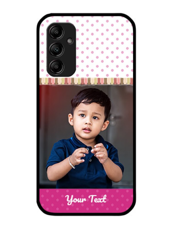 Custom Galaxy A14 4G Photo Printing on Glass Case - Cute Girls Cover Design